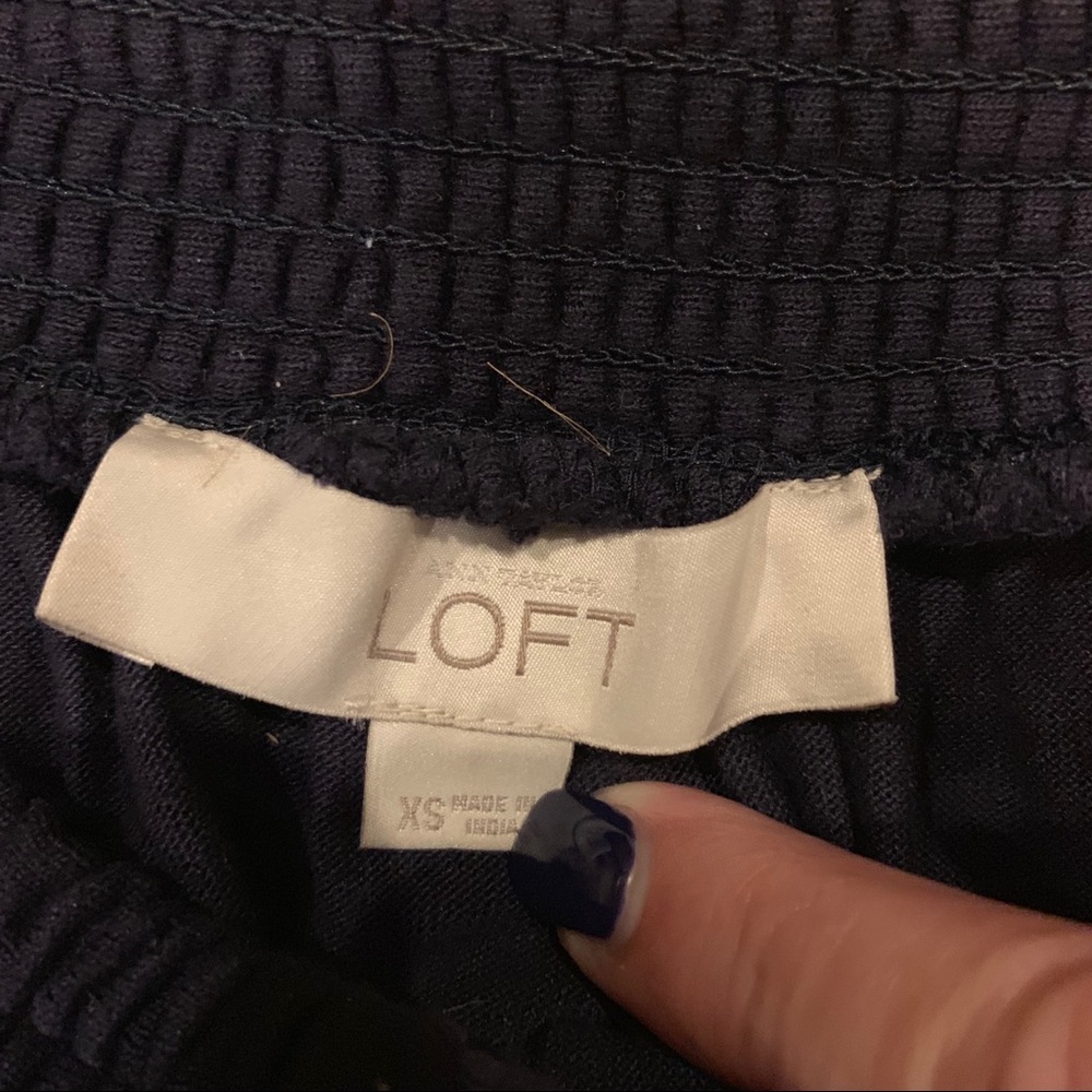 Loft Embroidered Blue Off the Shoulder Dress Sz-XS - Picture 6 of 8